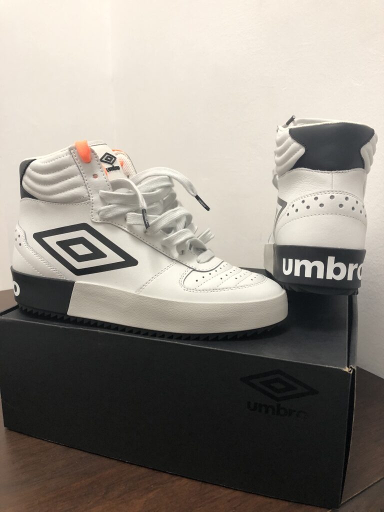 Baskets Femme Umbro 2938J En Cuir Blanc - Pointure 41, Neuves Avec Boîte, Style Sportif